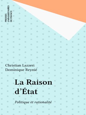 cover image of La Raison d'État